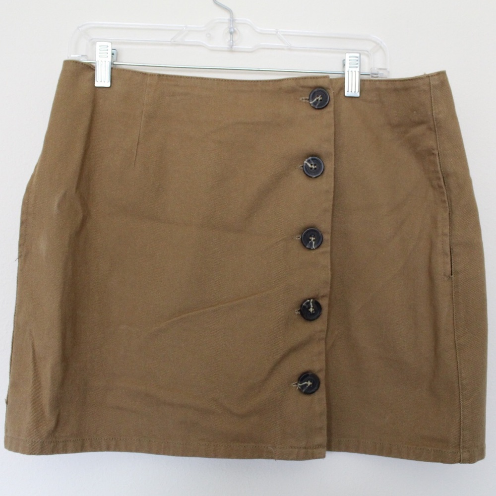 Button down mini skirt